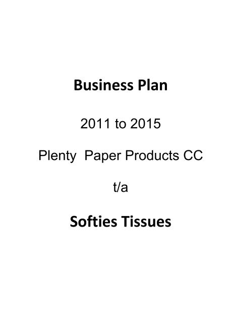 toilet paper business plan pdf