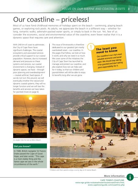 Our coastline – priceless! - City of Cape Town