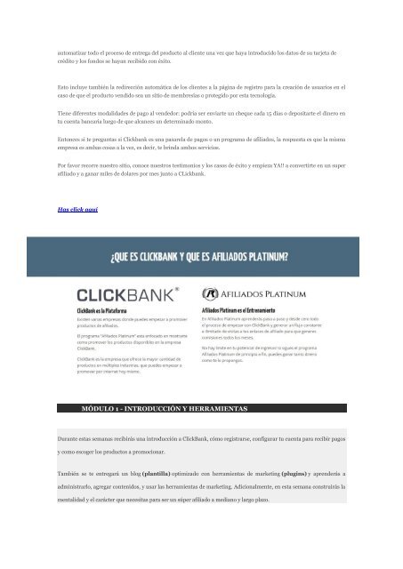 REPORTE “GANAR DINERO DESDE TU CASA CON AFILIADOS PLATINUM”