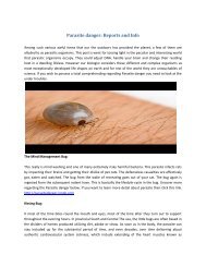 Parasite danger Reports and Info