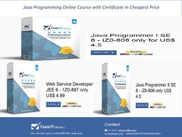 Java Programming Online Course with Certificate in Cheapest Price - Exam-It-Solution.com