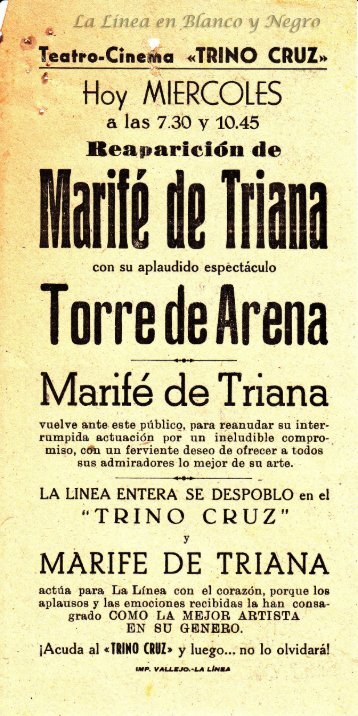 1957-01-03 Marife de Triana - Torre de Arena Reaparicion