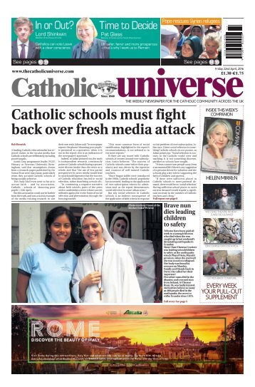 22nd April 2016 The Catholic Universe