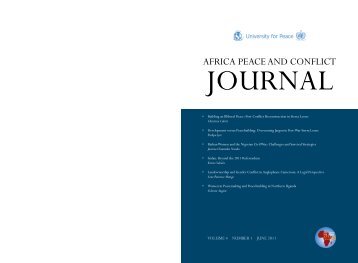 Africa Peace and Conflict Journal - The University for Peace