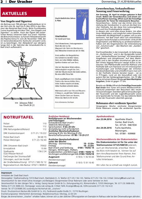 Der Uracher KW 16-2016