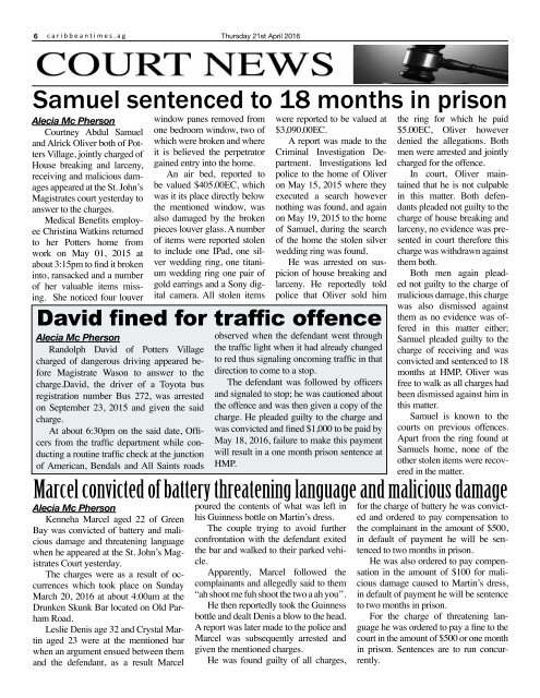 Caribbean Times 94th issue - Thursday 21st April 2016