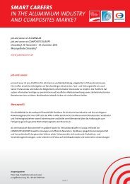 Factsheet - job and career at ALUMINIUM / COMPOSITES EUROPE