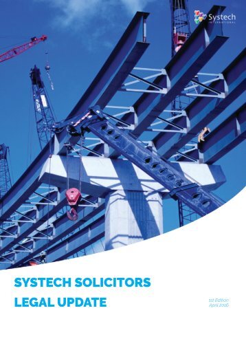 SYSTECH SOLICITORS LEGAL UPDATE