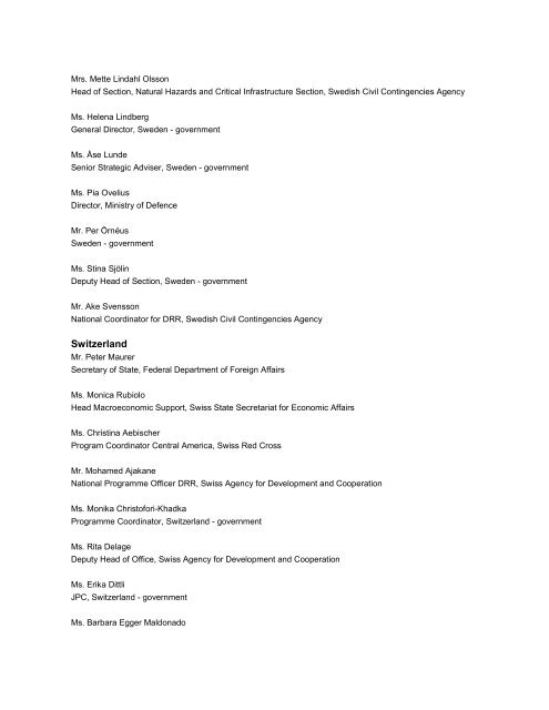 06 List of Participants - June 22 - PreventionWeb