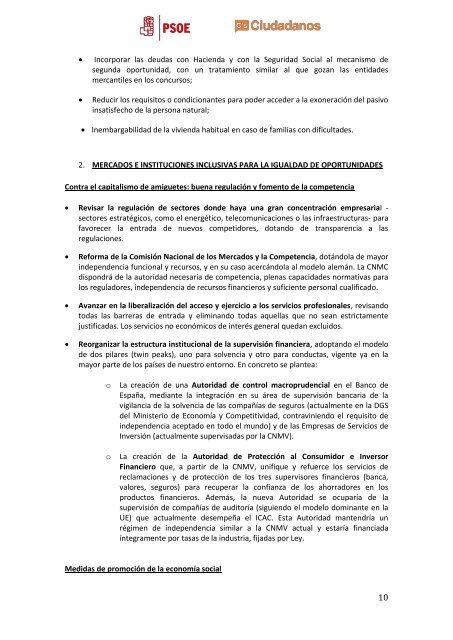 ACUERDO PARA UN GOBIERNO REFORMISTA Y DE PROGRESO