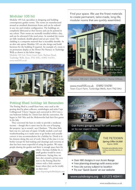 Wealden Times | WT171 | May 2016 | Restoration & New Build supplement inside