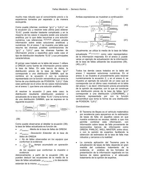 Confiabilidad basada en Datos Genéricos