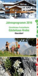 Jahresprogramm Krebs 2016