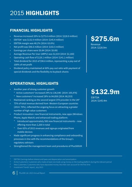 ANNUAL REPORT AND ACCOUNTS 2015