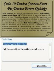Code 10 Device Cannot Start – Fix Device Errors Quickly 