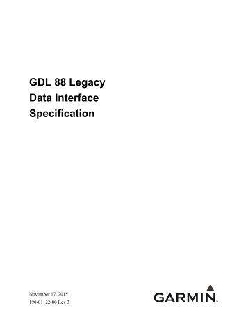 GDL 88 Legacy Data Interface Specification