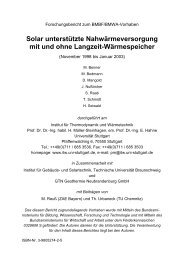 Solar unterstützte Nahwärmeversorgung mit und ohne ... - Solites