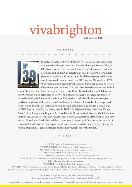 Viva Brighton Issue #39 May 2016