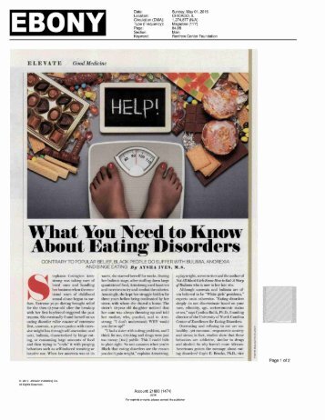 What You Need to Know About Eating Disorders