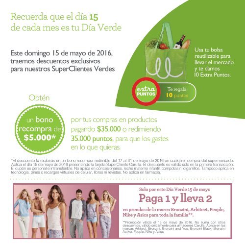 Correo Dia Verde Mayo 2016, bono 5.000