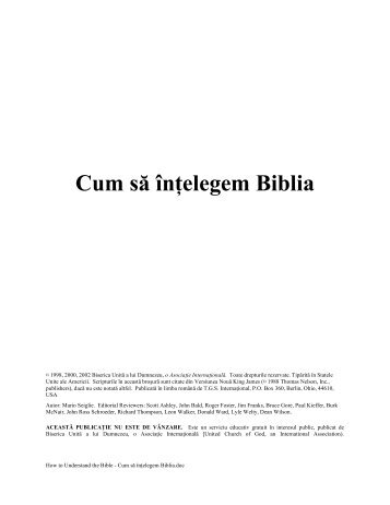 Cum sa intelegem Biblia