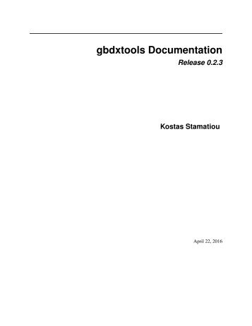 gbdxtools Documentation