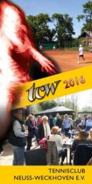 Clubheft des TCW - Ausgabe für 2016