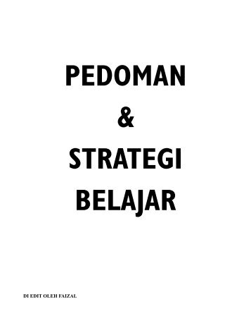 Pedoman & Strategi Belajar