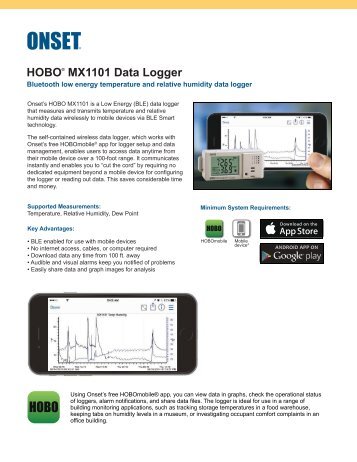 Onset HOBO MX1101 Datenlogger Datenblatt