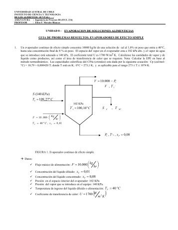 Guía Problemas Resueltos - Evaporadores Efecto Simple versión Alfa1