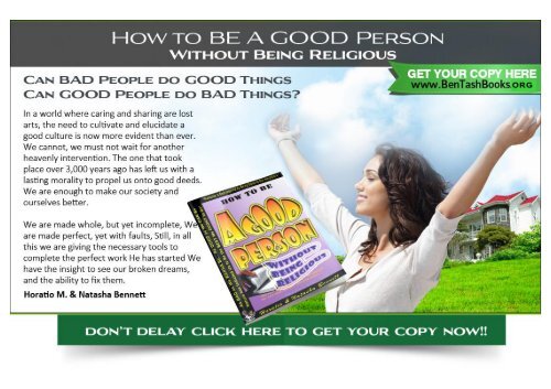 How to be a Good Person without Being Religious