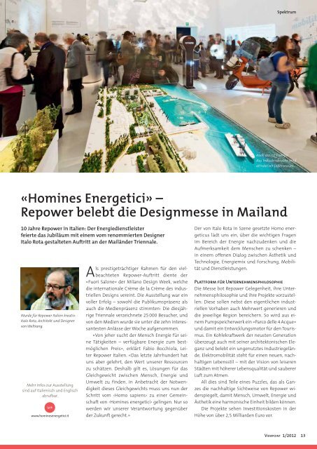 viewpoint - das Unternehmensmagazin der Repower Gruppe