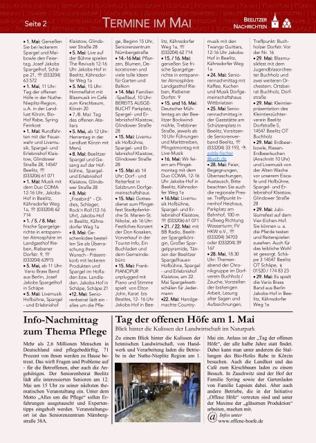 Beelitzer Nachrichten - April 2016