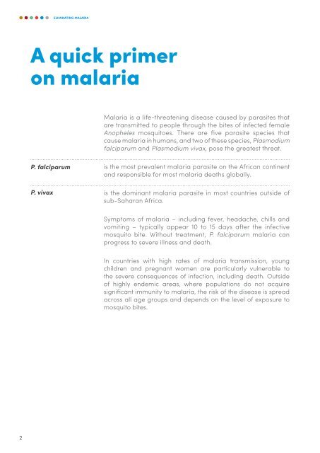 ELIMINATING MALARIA