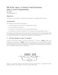 EE 3CL4: Intro. to Linear Control Systems Lab 3: Lead Compensation