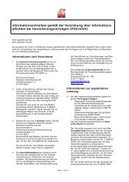 Informationsschreiben gemäß der Verordnung über Informations ...