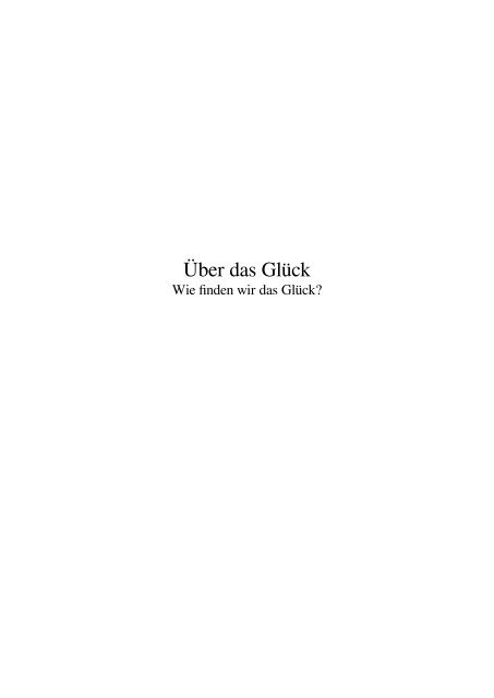 Ueber das Glueck