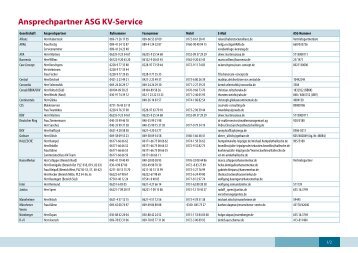 Ansprechpartner ASG KV-Service