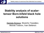 Stability analysis of scalar- tensor Born-Infeld black hole ... - ICRA