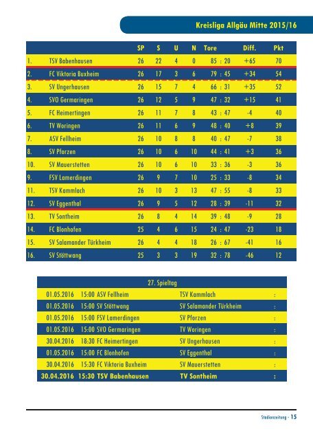 20160416 14 Stadionzeitung TSV Babenhausen - TV Sontheim