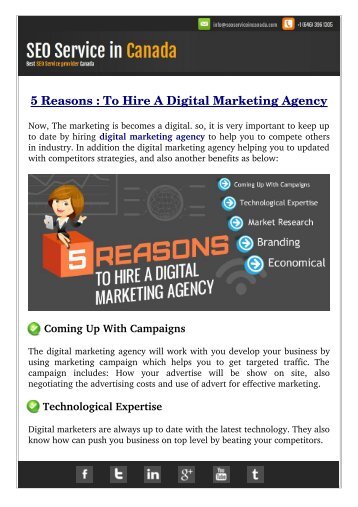 Why To Hire A Digital Marketing Agency