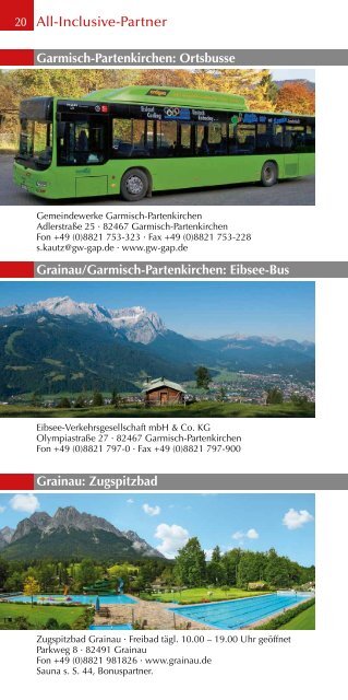 ZugspitzCard Erlebnisheft / Tour Booklet 2016/17