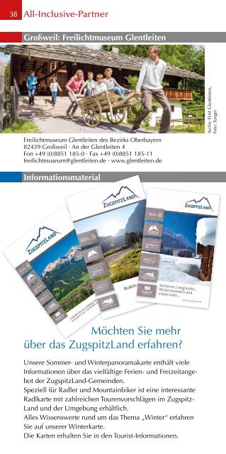 ZugspitzCard Erlebnisheft / Tour Booklet 2016/17
