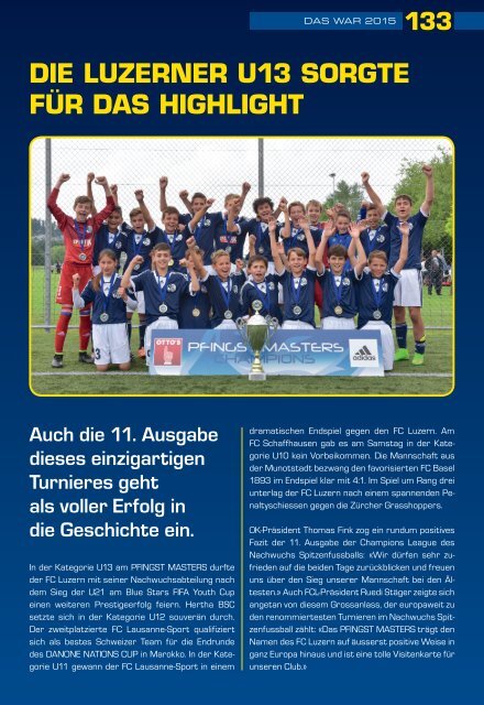 MAG | 12° PFINGST MASTERS 2016 | FC LUZERN