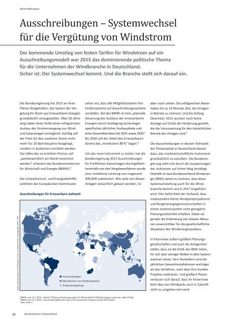 BWE Branchenreport - Windindustrie in Deutschland 2016