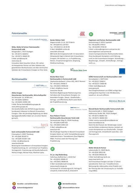 BWE Branchenreport - Windindustrie in Deutschland 2016