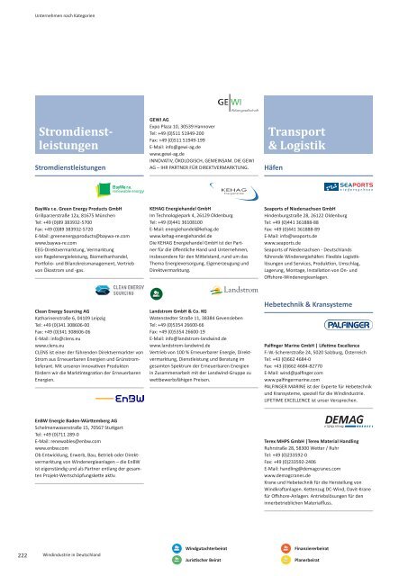 BWE Branchenreport - Windindustrie in Deutschland 2016