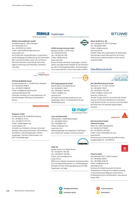 BWE Branchenreport - Windindustrie in Deutschland 2016