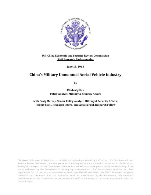 China's Military UAV Industry_14 June 2013