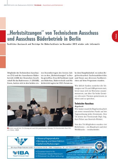 AB Archiv des Badewesens Mai 2016